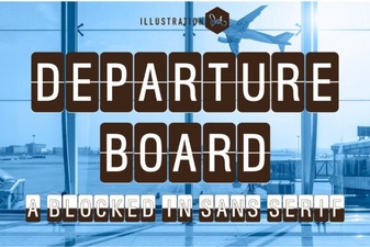 Departure Board Font for Modern Travel Design