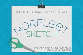 Norfleet Sketch Font – Bold Single-Line Typography for Creative Projects