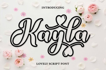 Kayla Outline Font for Creative Typography Projects